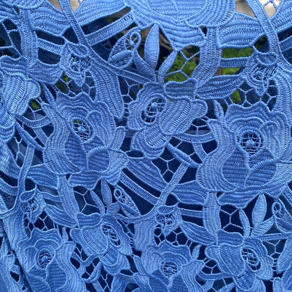 Worth New York Blue Lace Dress Size 8 Wedding Guest Dress - Picture 2 of 9